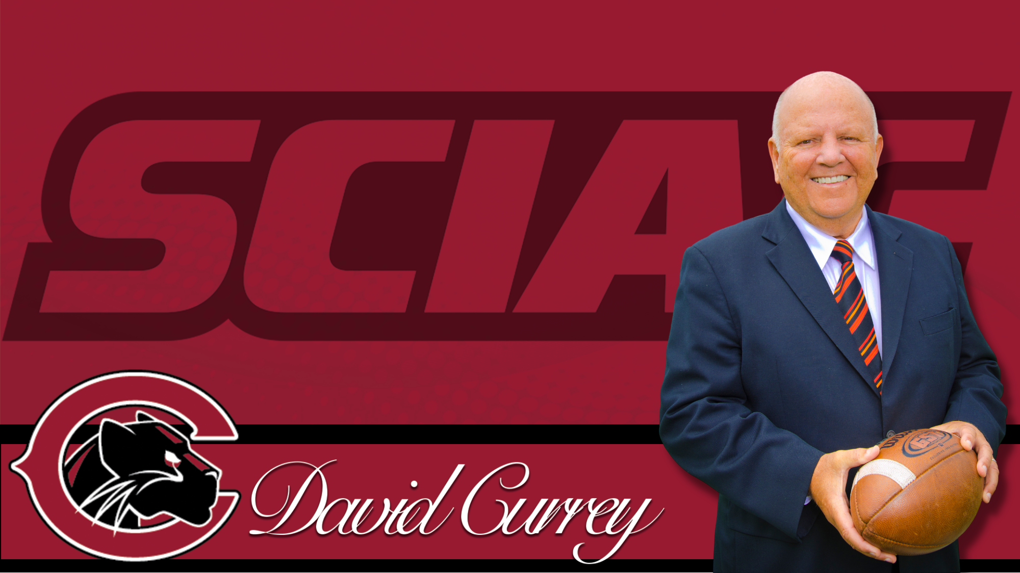 A red graphic honoring David Currey.