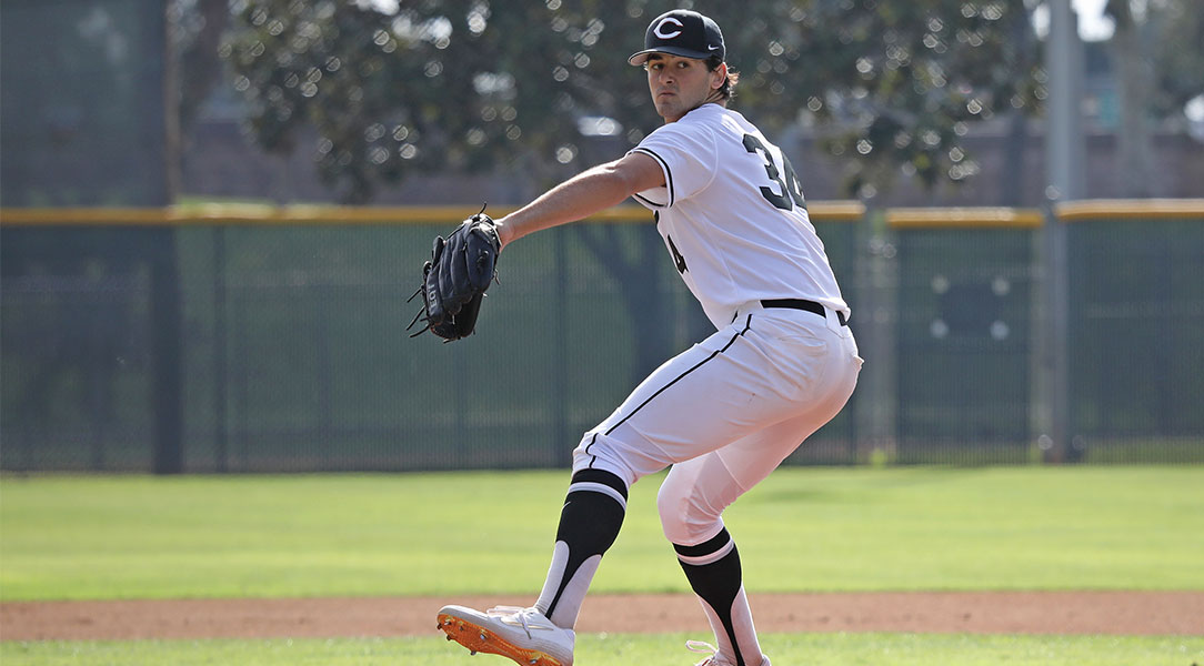 Nick Garcia pitches in a baseball game.
