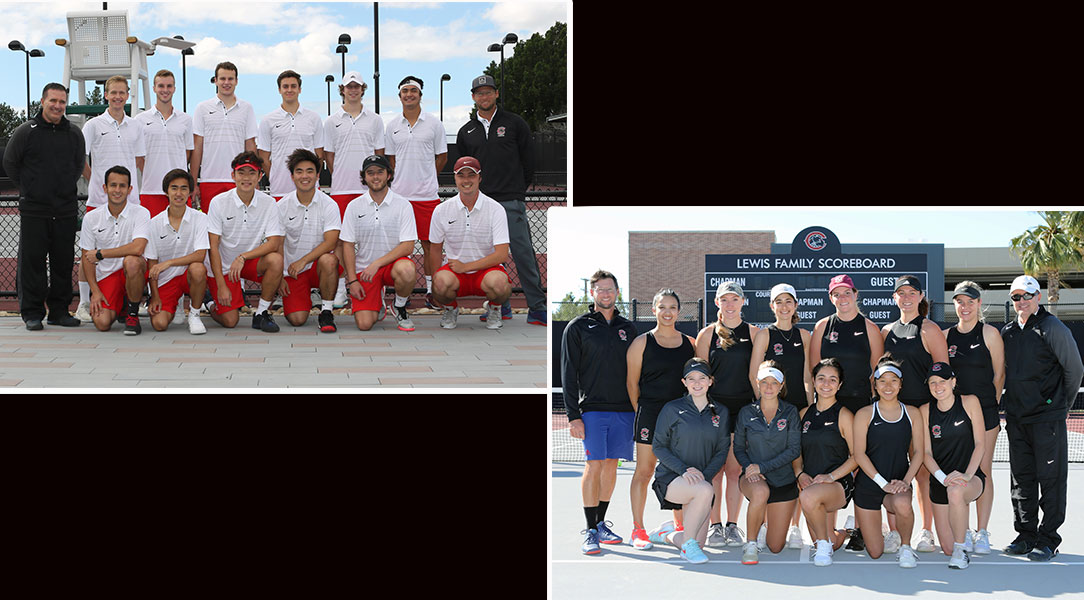 The men's and women's tennis teams.