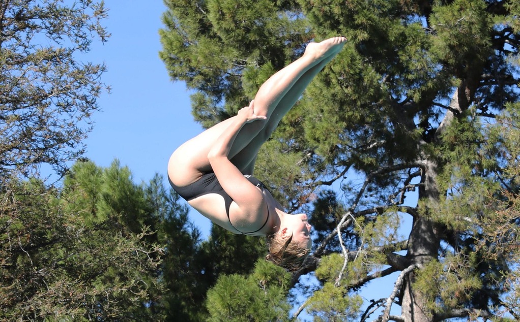Kellyn Toole completes a dive.