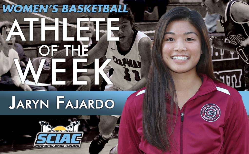 Fajardo honored as SCIAC Athlete of the Week
