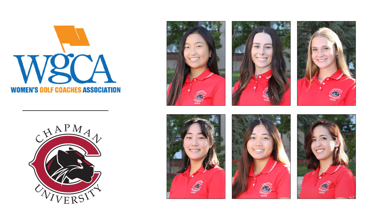 Headshots of six WGCA All-American Scholars.