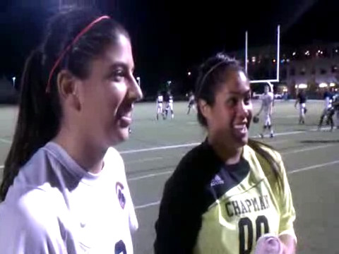 Postgame interview with Val Sobol and Marissa Fehrman (Cal Lutheran)