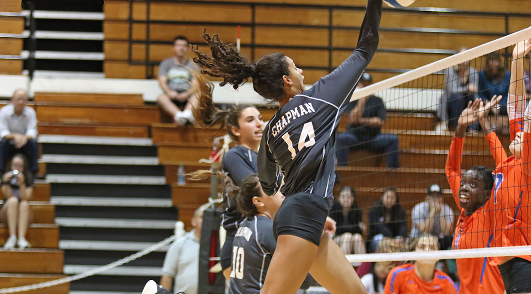 Sophie Srivastava goes up for a spike.