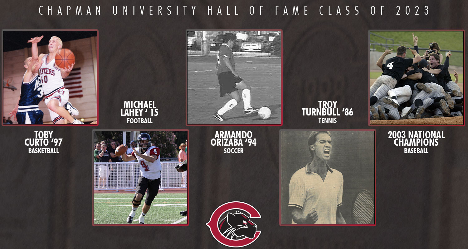 Five squares of pictures of five Hall of Fame inductees.