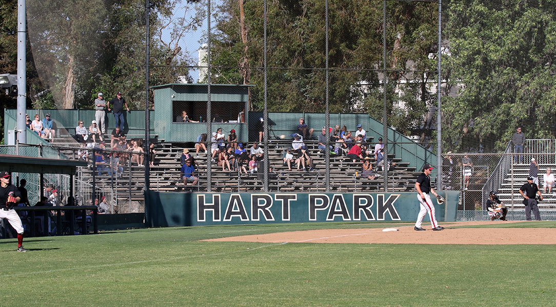 The Hart Park stands behind home plate.