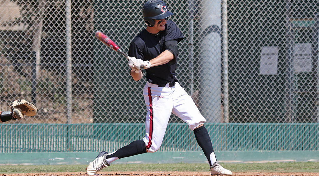 Tristan Kevitch swings at the ball.