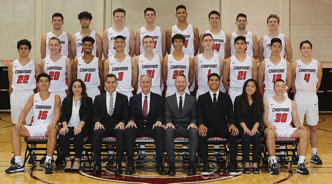 The 2019 Chapman men's basketball team.