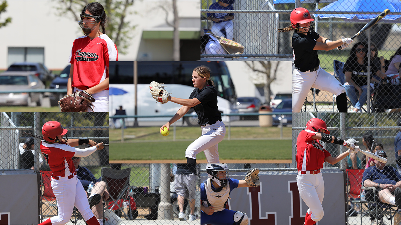 The five softball All-SCIAC selections.