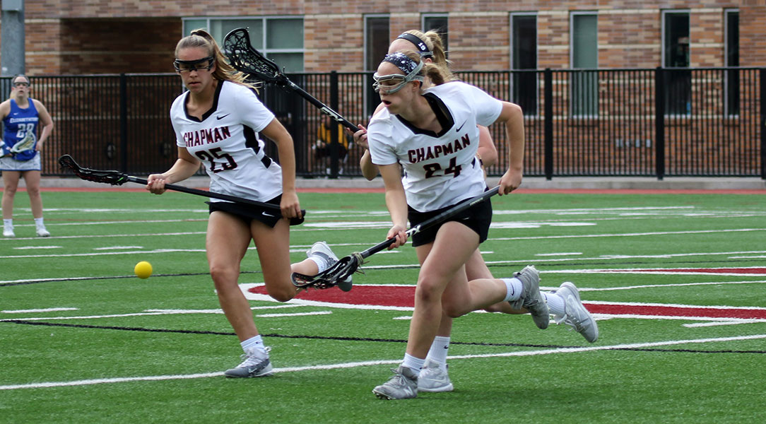 Danielle Zahn chases after a ground ball.